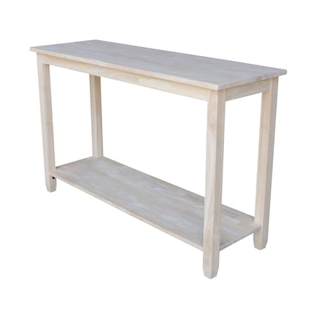 International Concepts Rectangle Solano Console Server Table, 48 W, 16 L, 30 in H, Wood, Unfinished OT-6S